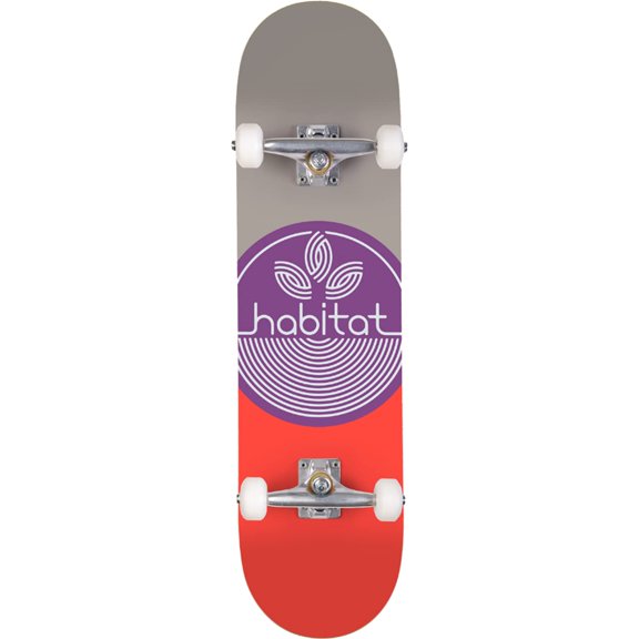 Habitat Leaf Dot Complete Skateboard 8.0" Purple