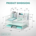 thumbnail image 4 of INTIGE 3 Tier Letter Size Desk Organizer with Handle and 3 Pen Holders, White, 1 Piece, 4 of 6