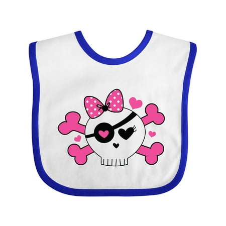 

Inktastic Girl Pirate Skull Valentine Gift Baby Girl Bib