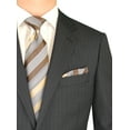 thumbnail image 2 of LN LUCIANO NATAZZI Italian Men's Suit 160'S Canali Cashmere Wool 2 Button Stripe Gray Stripe, 2 of 7