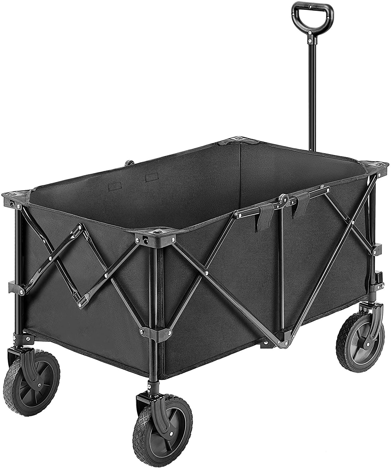 LIFE CARVER Garden Cart Foldable Pull Wagon Hand Cart Garden Transport