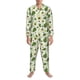 thumbnail image 3 of Balery Green Avocado Pijama para Hombre de Dos Piezas con Manga Larga, Conjunto de Dormir y Descanso Suave con Bolsillos-Large, 3 of 7