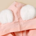 thumbnail image 4 of uublik Baby Girl Romper Short Sleeve Zipper Hooded Casual Cute Long Romper Pink 9-12 Months, 4 of 5