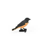 Oriole, Baltimore, Rubber Bird, Educational, Realistic, Hand Painted, Figure, Lifelike Model, Figurine, Replica, Gift, 2" F3392 B27
