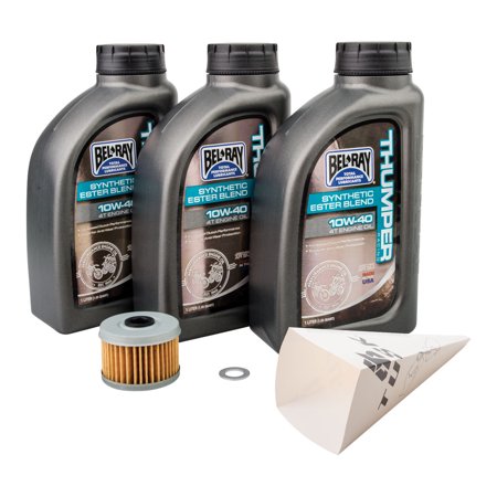 Tusk 4-Stroke Oil Change Kit for Bel-Ray Thumper Synthetic Blend 10W-40 For HONDA TRX 450S/ES 4X4 FOREMAN 1998-2004