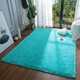 thumbnail image 5 of Lochas Luxury Fluffy Rug Ultra Soft Shag Carpet for Bedroom Living Room Big Area Rugs Home Decorative,5'X8',Turquoise Blue, 5 of 7