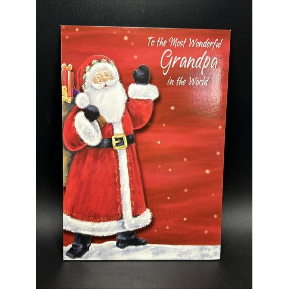 Merry Christmas Grandpa Greeting Card w/Envelope