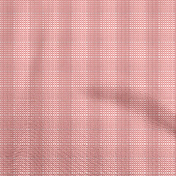oneOone Velvet Medium Pink Fabric Stripe & Polka Craft Projects Decor Fabric Printed By The Yard 58 Inch Wide