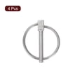 thumbnail image 3 of 4Pack 1/8" x 1-3/16" Linch Pin with Ring, Stainless Steel Round Linch, Silver, 3 of 7