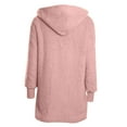 thumbnail image 5 of Miluxas Womens Fuzzy Warm Sherpa Fleece 3 Piece Outfit Fleece Coat Jacket Outwear and Spaghetti Strap Crop Top Shorts Set Pink XXXXXL(XXXXXL), 5 of 5
