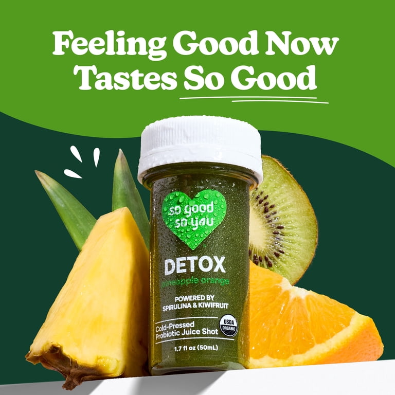 So Good So You Detox Probiotic Shot, Pineapple Orange, 1.7 fl oz