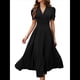 thumbnail image 2 of Vestido de Verano Elegante, Moderno e Informal con Escote en V y Corta para Mujer, Ideal para Vacaciones y Cócteles. Negro XL, 2 of 9