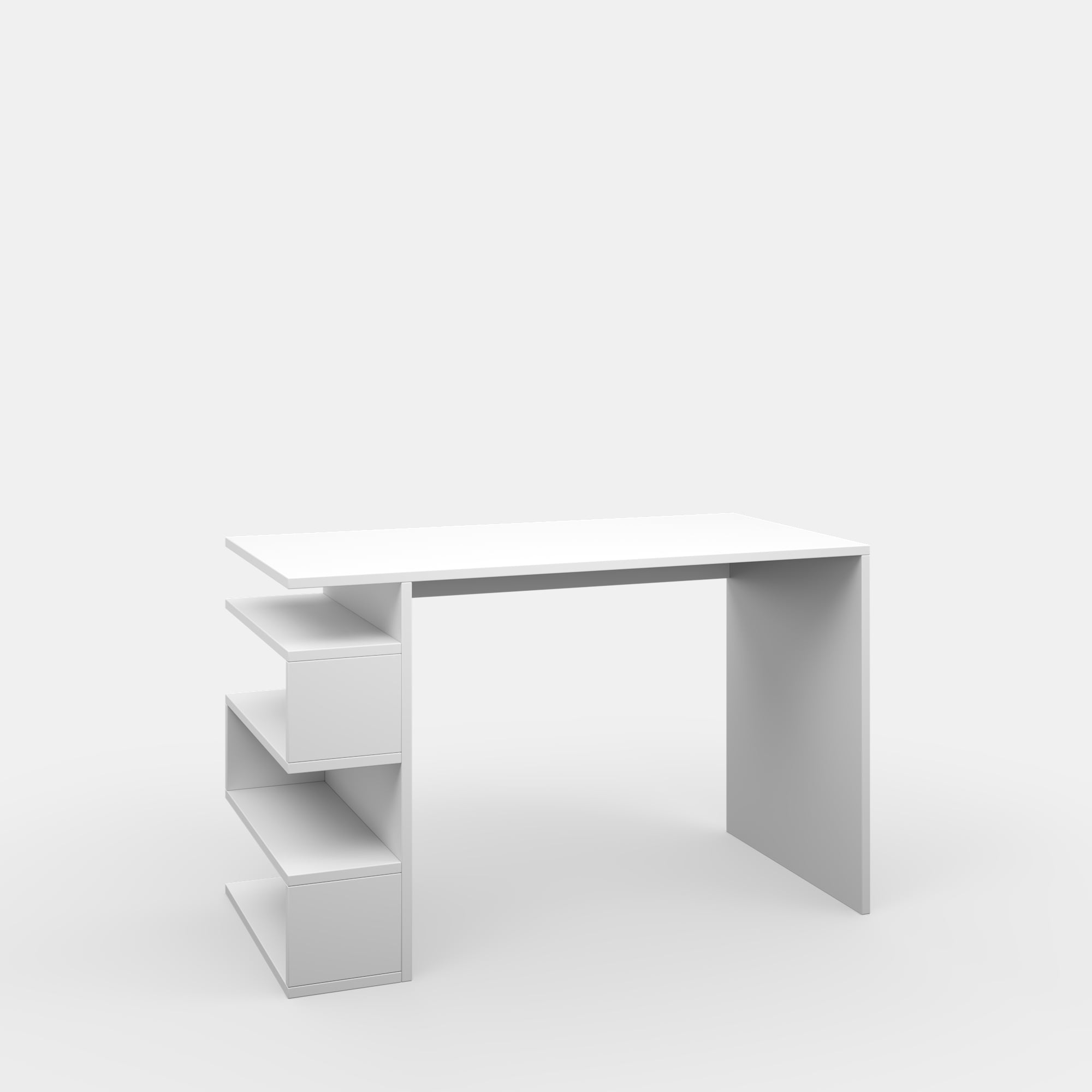 Ada Home Decor Furniture Multiple Tier White Saginaw Modern Desk