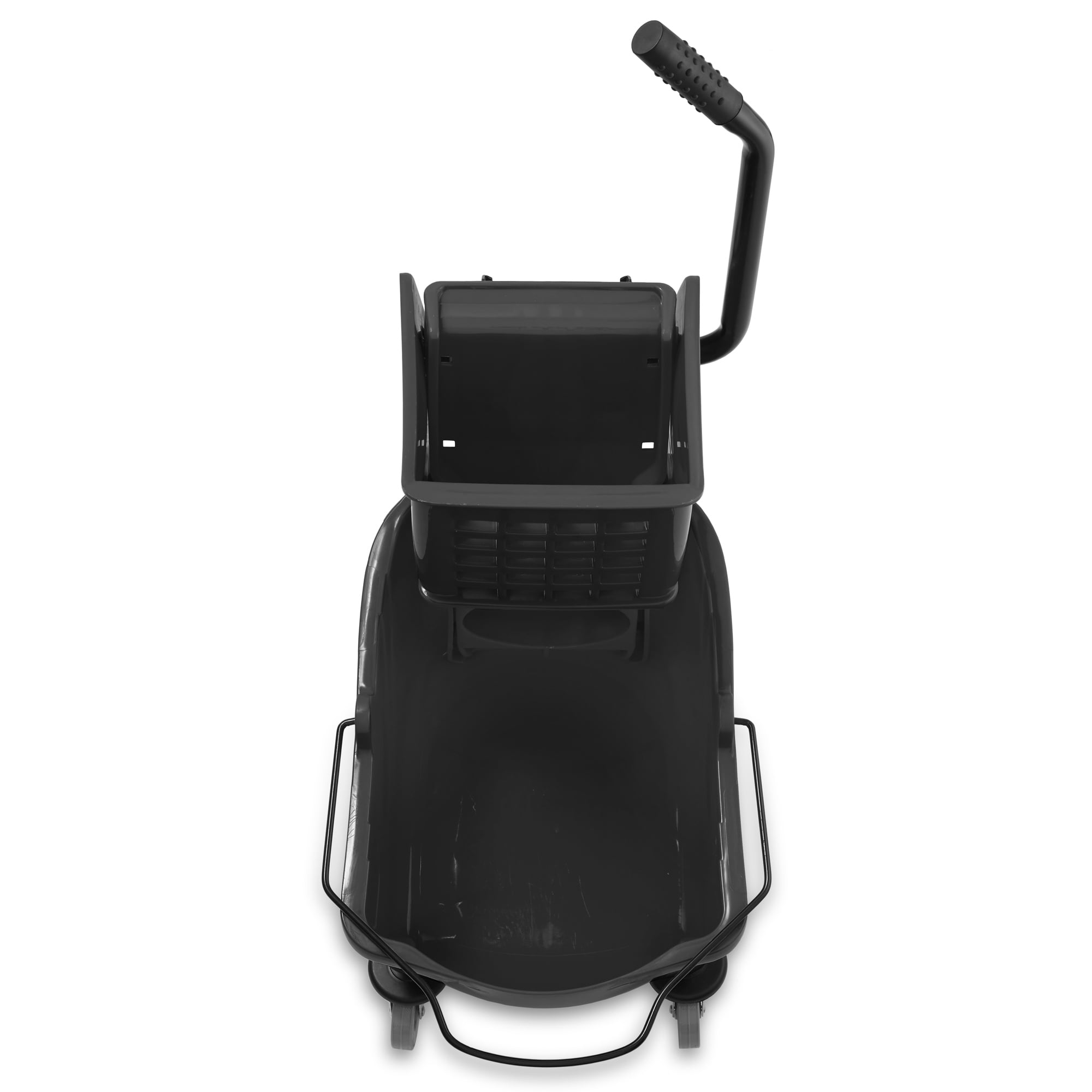 Dryser Commercial Mop Bucket with Side Press Wringer, 26 Quart, Black