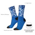 thumbnail image 6 of Honeii Blue Christmas With Snowflakes Print Adult Socks,Crew Socks,Casual Calf Socks,Daily Wear Socks for Men & Women, Perfect for Sports, Casual and Everyday Use, 6 of 6