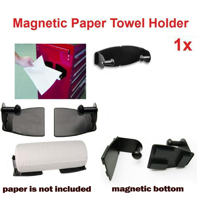 DELITON Black Magnetic Paper Towel Holder for Refrigerator - Strong Magnet  Paper Towel Rack Stainless Steel, Camping RV Kitchen