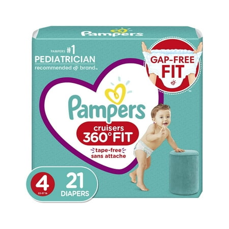 Pampers Cruisers Diapers, Size 5, 21 Count (Pack of 4)