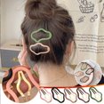 thumbnail image 1 of Fiudx Pinzas En Forma, Pinza Metálica Antideslizante para El Cabello, Horquilla para Flequillo Sin Pliegues, Diseño de Plástico Ligero, para Peinar a Mujeres, Accesorio de Moda, 5 Opciones de Color, 1 of 1
