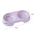 thumbnail image 5 of jiaroswwei Pet Dishes Solid Color Double Bowl PP Material Cat Food Dispenser for Indoor, 5 of 8