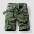 thumbnail image 2 of Men's Cargo Pants Outdoor Casual Slim Fit Lightweight Comfortable Utility Shorts with Multiple Pockets for Hiking Travel Work, 2 of 2