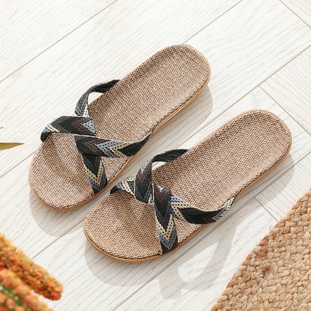 

MRULIC slippers for men Shoes On Slides Men s Cane Slip Indoor Slippers Casual Home Fashion Beach Men s slipper mens slippers Grey + US:10.5