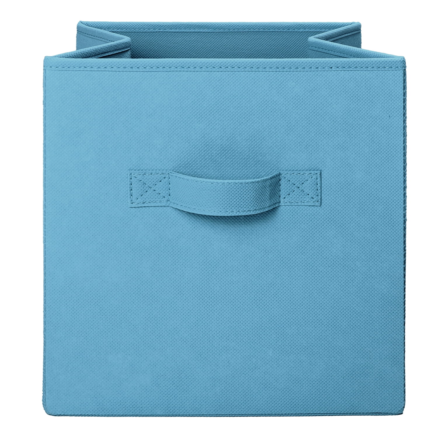 Mainstays Collegiate Collapsible Fabric Bins 10.5X10.5, Victory Blue, 4 Pack