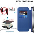 thumbnail image 6 of Allytech Wallet Case for iPhone 15 Pro Max with Card Slots & Lens Protector, Compatible with MagSafe, Slim Shockproof Anti-Scratch Clear Back Panel [RFID Blocking] Case - Darkblue, 6 of 7