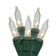 Vickerman 100 Clear Mini-Light on Green Wire, 46' Christmas Light Strand