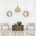 thumbnail image 2 of Pack of 2 Decorative 12.25-inch Flower Shape Rose Gold Metal Frame Mirror - Perfect for Living Room, Bedroom, Bathroom Vanity, Entryway, or Hallway, Adding Elegance and Charm to Your Space, 2 of 7