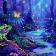 thumbnail image 5 of Orinice Frog Firefly Forest Shower Curtain Set with Hooks, Colorful Luxurious Polyester Fabric Bathroom Decor, HD Print Design, Waterproof, Easy Installation, Machine Washable 36x72, 5 of 7
