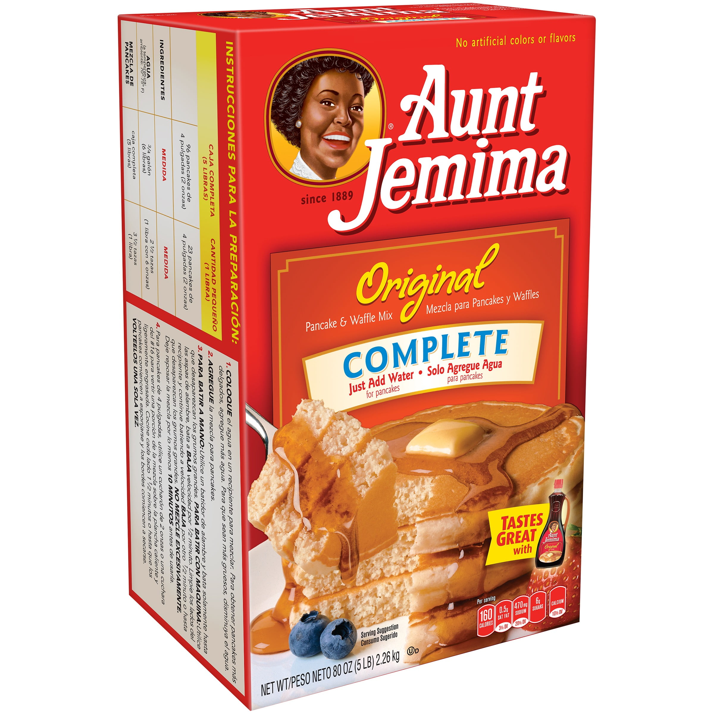 Aunt Jemima Original Complete Pancake & Waffle Mix, 80 oz by The Quaker Oats Company