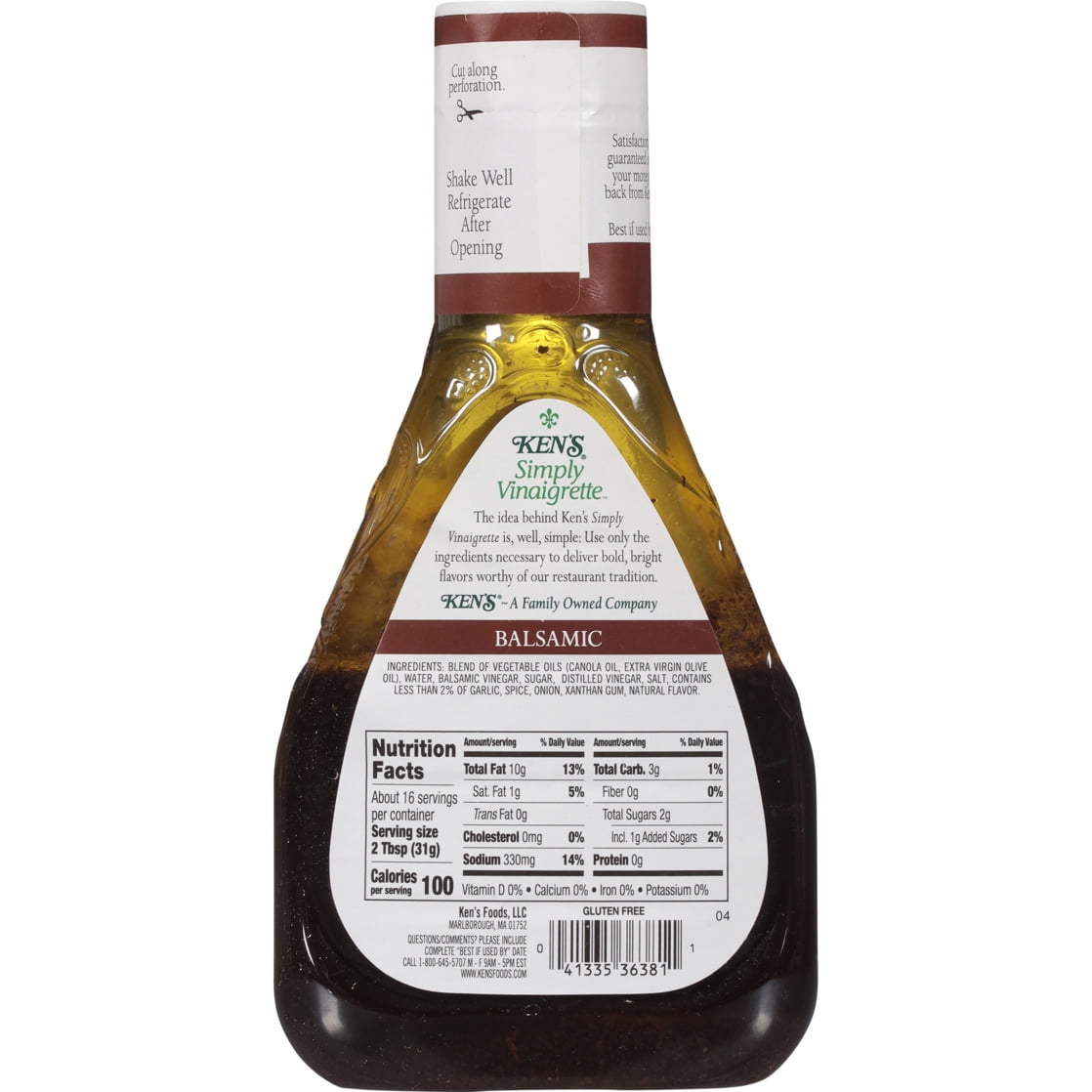 (6 pack) Ken's Steak House® Simply Vinaigrette Balsamic Salad Dressing 16 fl oz