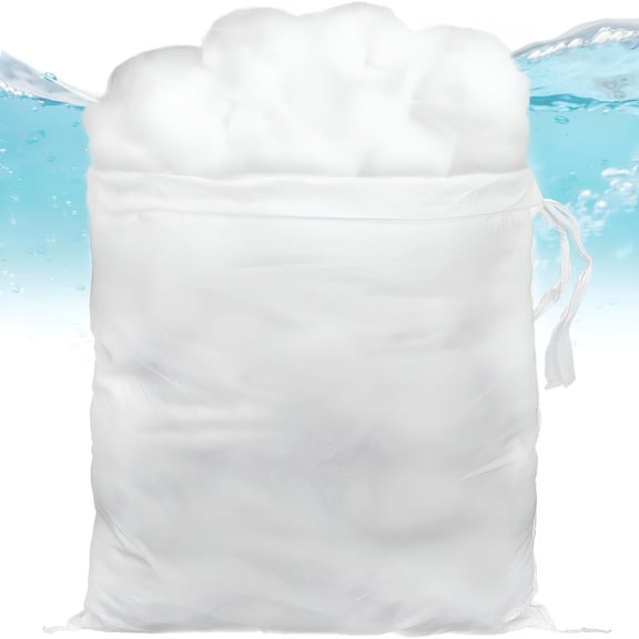 ACDANC Aquarium Filter Sponge, Filter Floss for Fish Tank, Aquarium Filter Media, Polyester Filter Cotton for Freshwater & Saltwater, White Fiber Sponge for Filtration, 8.8 Ounces