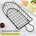 thumbnail image 4 of Mosiee Fry Basket Boat Shape Round Design For French Fry Holder Polished Stainless Steel, 4 of 7
