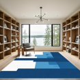 thumbnail image 2 of ODIKA 6'x9' Machine Washable Non-Slip Area Rug, Geometric Navy Blue High Traffic Rug with Pad, Blue, 1058435, 2 of 8