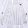 thumbnail image 2 of Vedolay Womens Skirt Women's Pleated High Waist Bow Tie Back Flowy A Line Midi Skirt with Pockets,White XL, 2 of 5