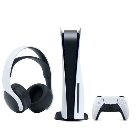 TEC Sony PlayStation_PS5 Gaming Console Disc Version Bundle w PlayStation Pulse 3D Wireless Headset
