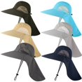 thumbnail image 3 of Été UPF50+ Chapeaux de Soleil Respirable Chapeau de Seau en Maille avec Rabat de Cou Extérieur Longue Large Bord Randonnée Pêche pour les Femmes Hommes Chapeaux Bleu Ciel, 3 of 6