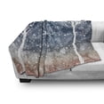 thumbnail image 3 of Christmas Soft Flannel Fleece Throw Blanket, Dreamy Display Deer Animal Poinsettia International Holiday Graphic, Cozy Plush for Indoor and Outdoor Use, 70" x 90", Blue and White, by Ambesonne, 3 of 6