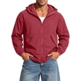 thumbnail image 7 of DYTTDG Men's Lightweight Sun Protection Hooded Jacket, Full Zip Breathable Solid Color Windbreaker with Pockets for Hiking & Outdoor Sports, 7 of 7