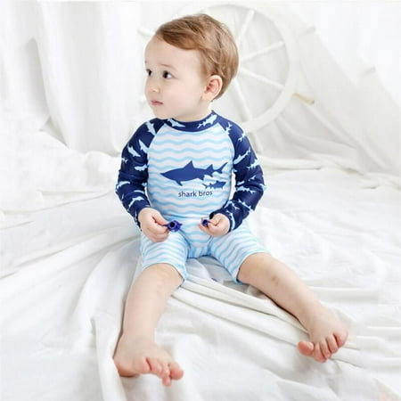 

Cartoon Baby Swimwear Boys Swimsuit One Piece Zip Sunsuit Child Bathing Suit Infant Toddler Kids UPF 50+ Sunscreen Beachwear