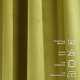 thumbnail image 3 of 3S Brother's Solid Luxury Matte Velvet Soft Curtains Set of 2 Panels Hanging Back Tap & Rod Pocket Home Décor Bedroom Kitchen Office Windows Room Darkering ( Yellow-52"x84"), 3 of 6