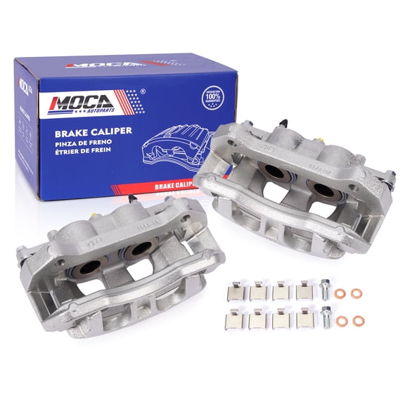 MOCA AUTOPARTS 2x Front Brake Calipers w/ Bracket Fit for 2011-2020 Ford F-150 & 2011-2013 & 2015-2020 Ford Lobo