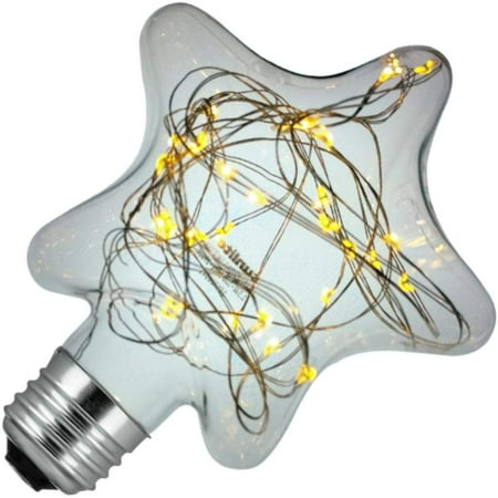 

Sunlite 81194 - 1.5 watt 100-260 volt Star Shaped 2700K Medium Screw Base Micro String Light LED Filament