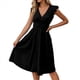 thumbnail image 2 of Vestido de Fiesta para Mujer, con Encaje Bordado y Ojales, Cintura Fruncida, Mangas Acampanadas, Corte A, , Midi, para (2025) Negro M, 2 of 9