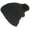 Black, variant on Womens Rib Knit Cuffed Slouch Beanie W/Pom Pom & Plush Lining - Tan