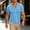Light Blue, variant on Mens Old Money Knitted Shirts Short Sleeve Cardigan Button Down Summer V Neck Casual Beach Textured Vacation Sweater Size 3XL Navy