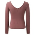 thumbnail image 4 of Vedolay Womens Long Sleeve T Shirts Shirt Blouse Sweater Tops 2023 Watermelon Red,2XL, 4 of 5