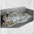 thumbnail image 6 of Popstar Party Soft Flannel Fleece Blanket, I Love Music Themed Sketch Composition Instruments Musician Girl, Cozy Plush for Indoor and Outdoor Use, 60" x 80", Khaki Pale Blue Brown, by Ambesonne, 6 of 6