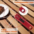 thumbnail image 6 of AGCAN Digital Meat Thermometer, Food Thermometer with Folding Probe, Instant Read Meat Thermometer for Cooking, BBQ, Grilling, Baking, Candy Making, Gifts for Him Dad Men Birthday, Red, 6 of 8